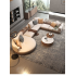 L-Shaped Corner Sofa with Round Ottoman for Living Room L-Shaped Corner Sofa with Round Ottoman for Living Room